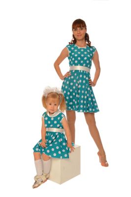 Одинаковые платья для мамы и дочки "Анастасия", комплект — нарядные детские платья для девочек | Интернет-магазин платьев для девочек «12 кг Счастья»